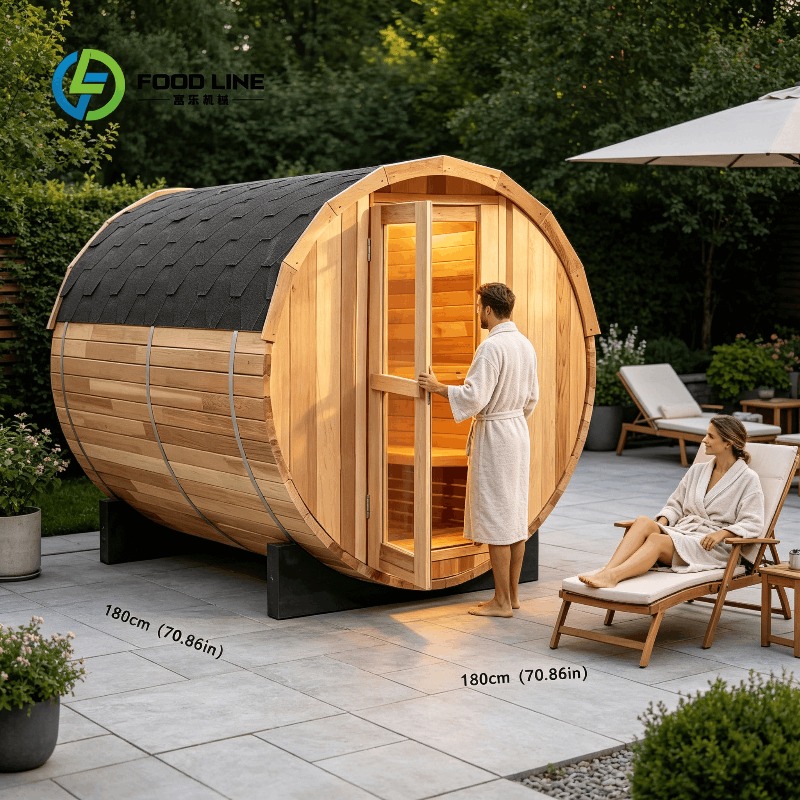 Spa Wellness Design - Customized Outdoor Dry Sauna Room With