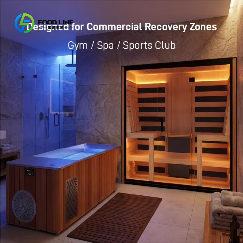 Spa And Wellness Center - Customized Commercial Sauna Ice Bath Contrast