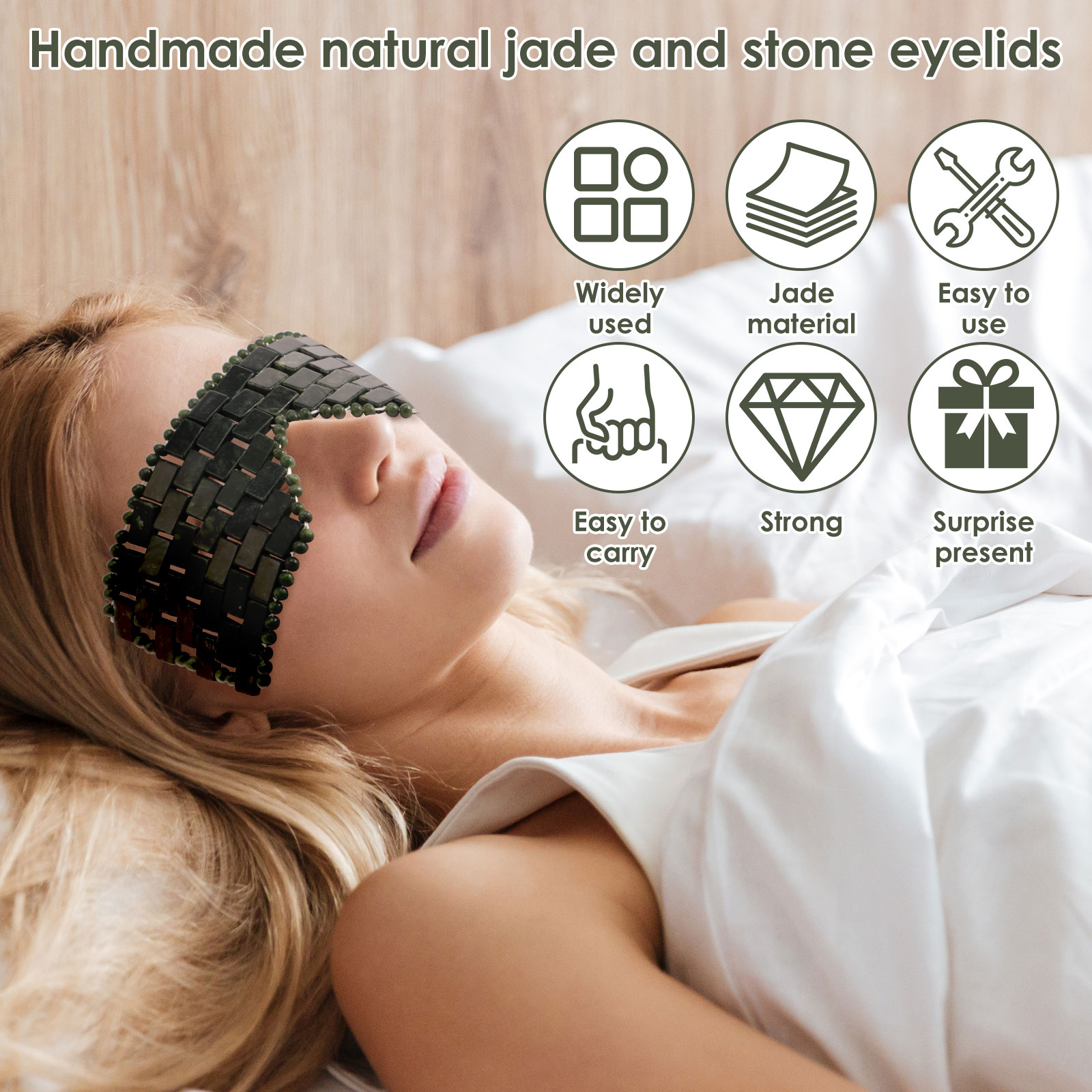 Jade Eye Mask Portable Jade St - огляд і ціна Spa Wellness Massage