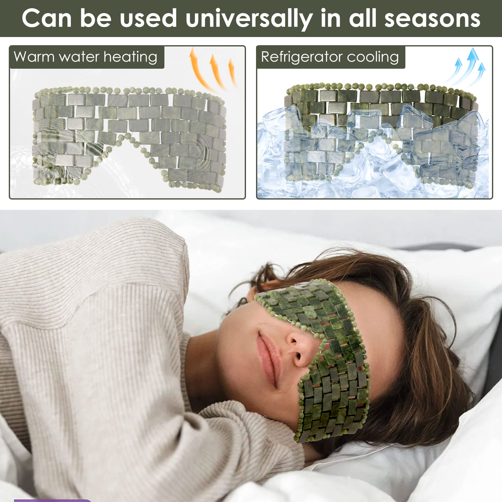 Jade Eye Mask Portable Jade St - огляд і ціна Spa Wellness Massage